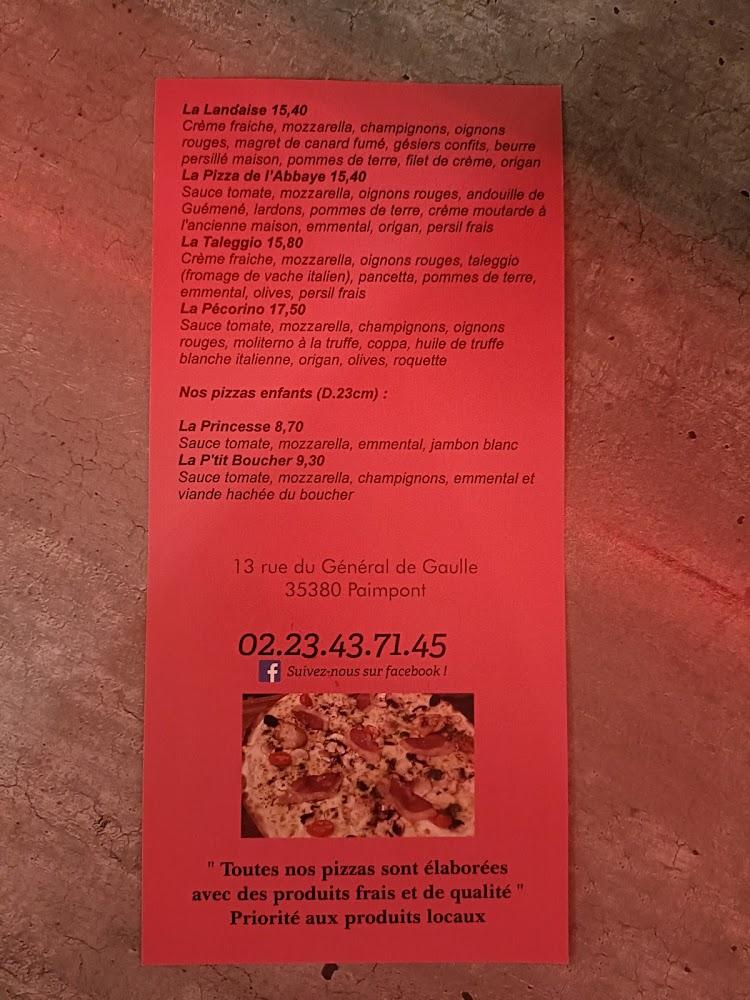 La Pizzeria du Roi Paimpont - Menu Image 2