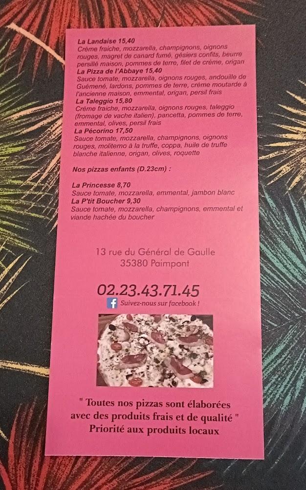 La Pizzeria du Roi Paimpont - Menu Image 4